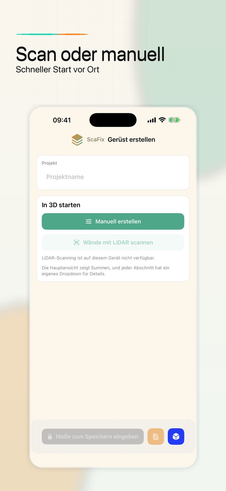 Scannen oder manuell