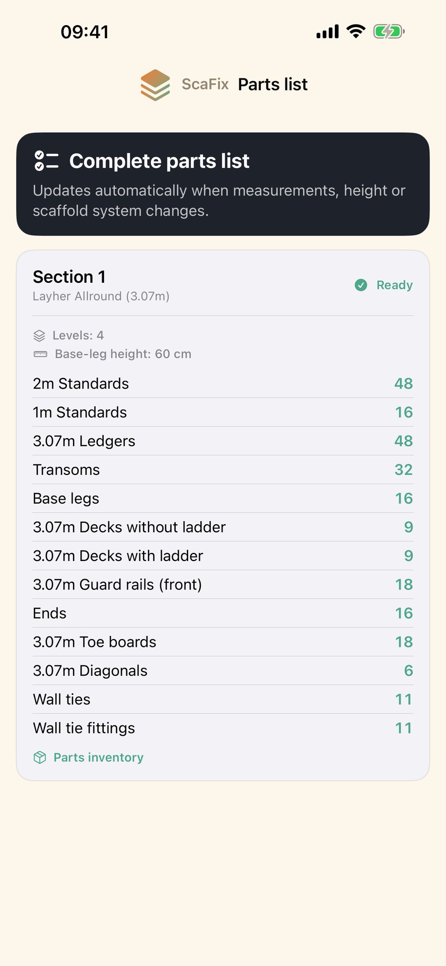 Review the parts