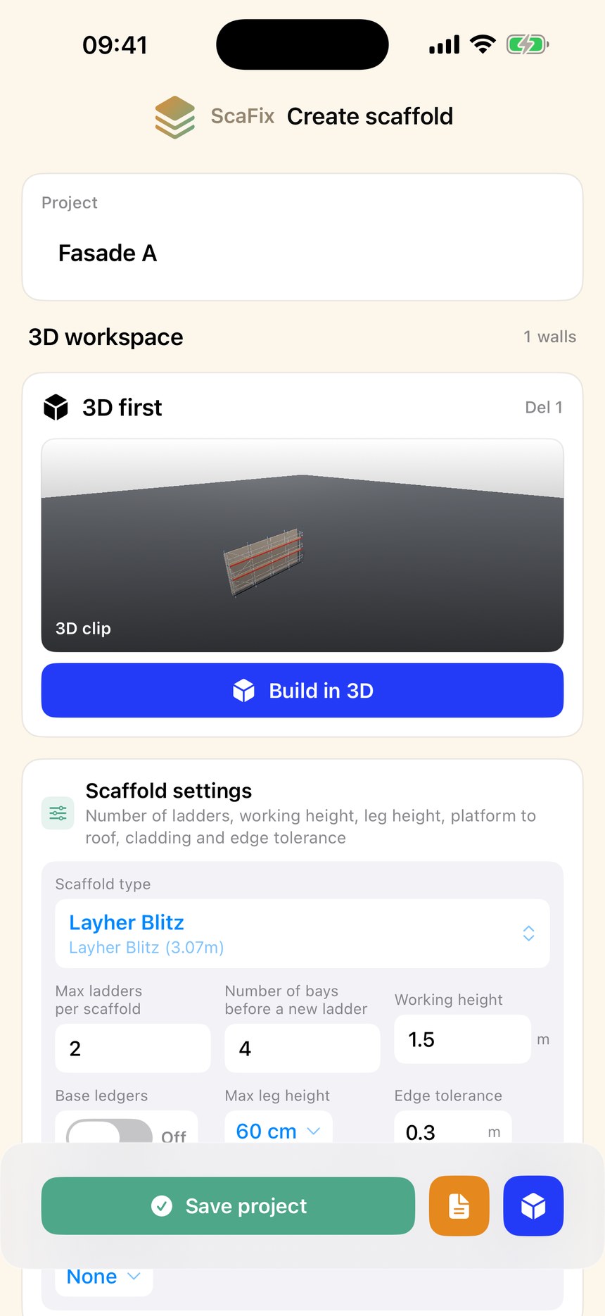 Screenshot: 3D workspace