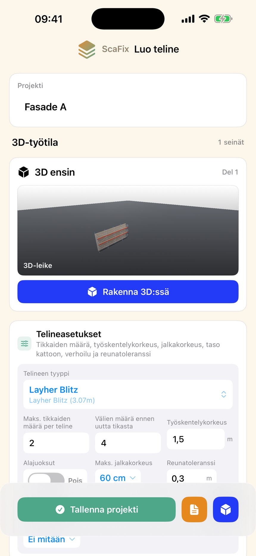 Kuvakaappaus: 3D-työtila