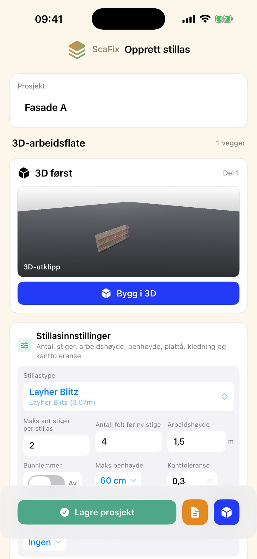 Skjermbilde: 3D-arbeidsflate