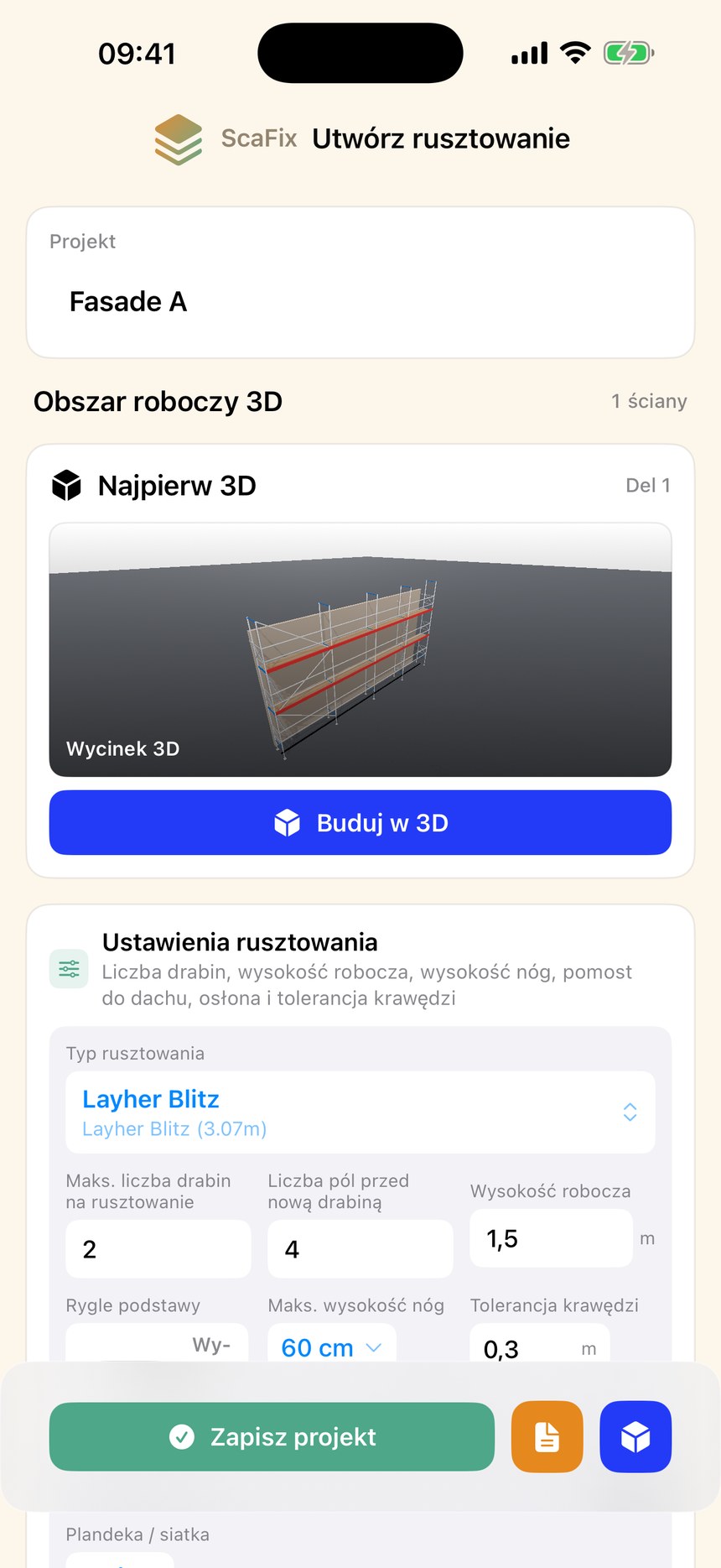 Zrzut: obszar roboczy 3D