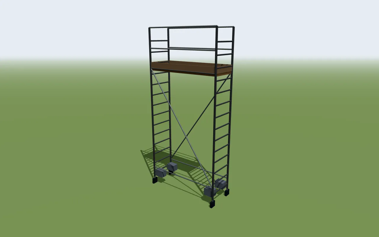 Krause ProTec Rollgerüst im 3D-Modell von ScaFix