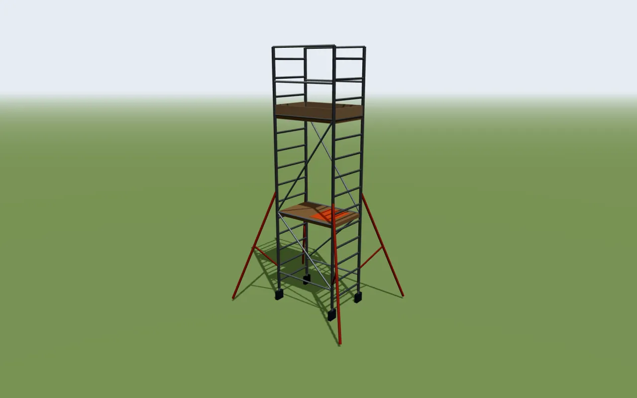 Layher SoloTower Rollgerüst im 3D-Modell von ScaFix