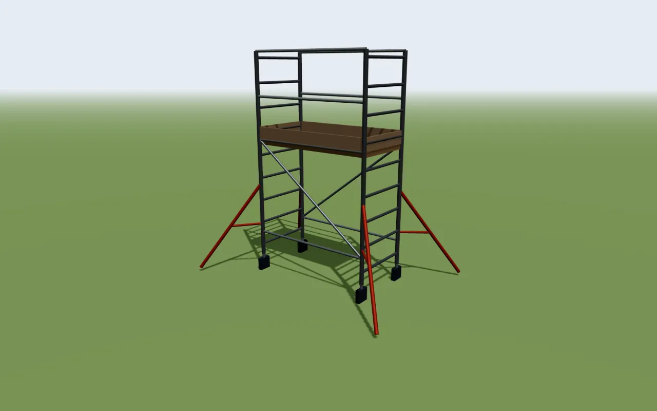 Werner UK aluminium mobile tower in the ScaFix 3D model